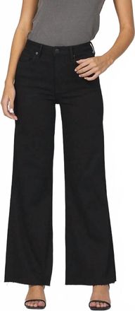Dear John Denim Fiona Wide Leg Jeans In Black Arrow