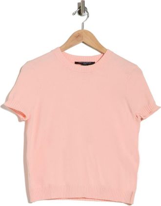 French Connection Crewneck Short Sleeve Sweater in Peach at Nordstrom Rack, Size X-Small