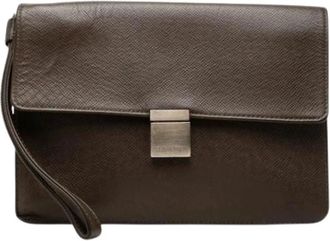 Louis Vuitton Pre-owned Selenga Clutch - Dames - Pre-owned - Bruin - Maat: ONE Size Leer