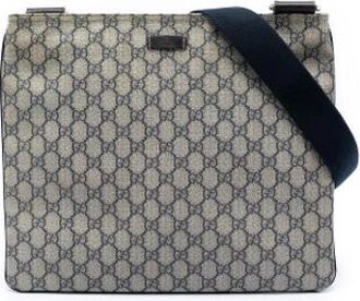 Gucci Pre-owned Cross Body Bags, female, Beige, Size: ONE SIZE Pre-owned Canvas Crossbody Bag