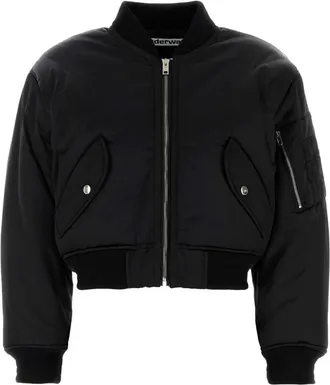 Alexander Wang Alexander Wang Womens Black Nylon Bomber Jacket - Size Medium