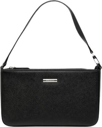 Burberry Pre-owned Shoulder Bag - Dames - Vintage Schoudertas - Zwart - ONE Size - Leer - Vintage