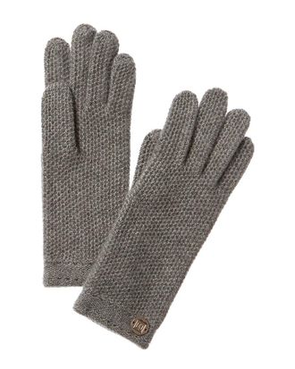 Bruno Magli Honeycomb Stitch Cashmere Gloves
