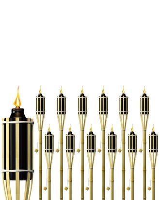 Sorbus Set Of 12 48In Bamboo Outdoor Tiki Torches
