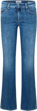Cambio Flared Paris Jeans in Basic Gewassen Kleur - Dames - Bootcut Jeans - Blauw - S - Katoen - Jeans