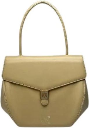 Givenchy Pre-owned Handbag - Dames - Vintage Handtas - Beige - ONE Size - Leer - Vintage