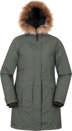 Mountain Warehouse Aurora Womens Down Jacket - Waterproof & Breathable Ladies Puffer Coat with Taped Seams & Down Proof Lining - For Spring Summer, Camping Khaki Womens 