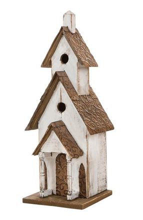 Glitzhome 23.5H Extra-Large Farmhouse Wood White Birdhouse at Nordstrom