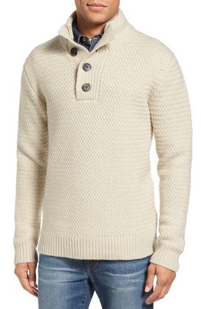 Schott NYC Military Henley Sweater in Off White at Nordstrom, Size Xx-Large
