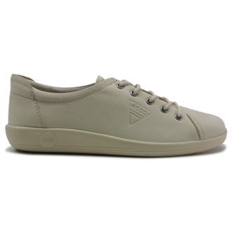 Ecco Ecco Soft 2.0 206503 Leather Womens Low Top Trainers - Limestone - Size:UK 8-8.5