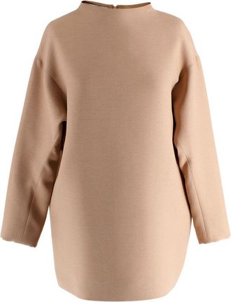 Valentino Garavani Valentino Wool Mock Neck Long Sleeve Camel Brown Top and Trouser Set Size S