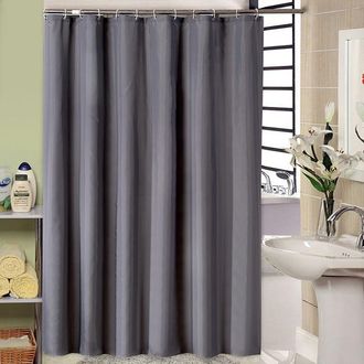 OEM Cortina De Ducha Gruesa, Resistente Al Agua Y Al Moho, Gris Oscuro, 180200 Cm, Cortina De Ducha De Poli&eacute;ster Grueso, Cortina Impermeable Lisa