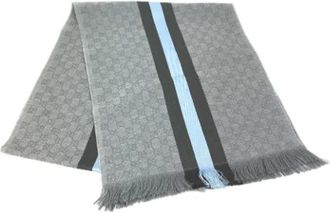 Gucci Pre-owned Wool scarves - Heren - Vintage Accessoires - Grijs - ONE Size - Wol - Vintage