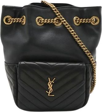 Saint Laurent Bolso Cubo de Piel Pre-owned - Pre-owned - Mujer - Negro - ONE SIZE