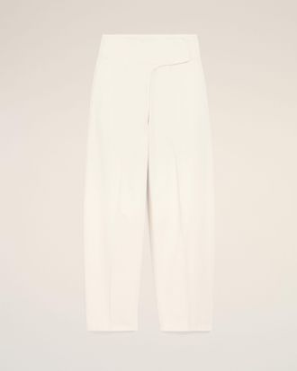 Ami White Cotton Wrapped Belted Ballon Fit Jeans White - 26 - for Women