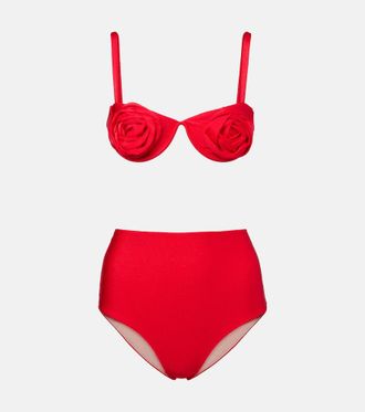 Adriana Degreas Floral-appliqué bikini