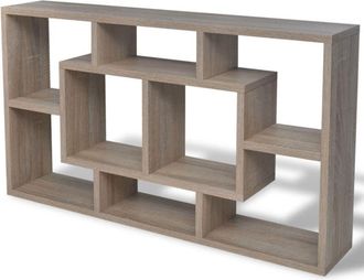 vidaXL Vidaxl - Estanter&iacute;a Suspendida Con 8 Compartimentos Color Roble