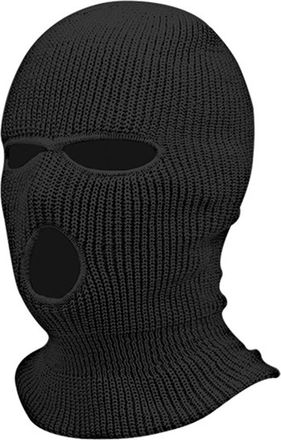 Generic Aczyqws 3 Hole Knitted Balaclava Full Face Covering Winter Knitted Balaclava Protection Full Face Cover Thermal Winter Ski Black