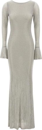 Twentyfourhaitch Kleedjes, Dames, Grijs, M, Algedi Maxi Jurk