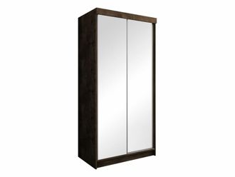 Mirjan24 Mobilier1 - Armario Dover 102, Fresno Oscuro, 200x100x62cm, Puertas De Armario: Correderas, N&uacute;mero De Estantes: 0, Led