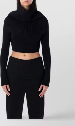 Rick Owens cropped knit top oversized neck