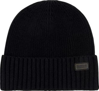 Barbour Chester Beanie - Heren - Hoeden - Zwart - ONE Size - Katoen - Accessoires