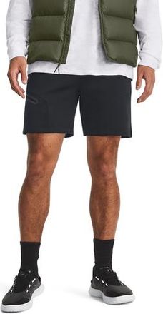 Under Armour Mens Unstoppable Fleece Shorts - Black/Black Size XXL