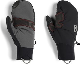 Outdoor Research Deviator Mitts Ski Gloves Black : SM, Leather/Nylon/Polyester