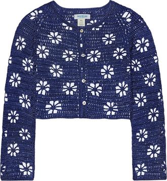 Calle Del Mar Cardigan a fiori - Blu