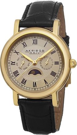 Akribos XXIV Akribos Xxiv Mens Leather Watch