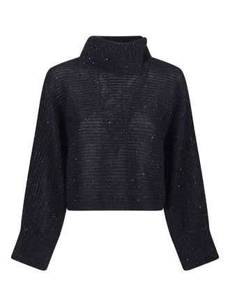 PESERICO roll-neck sweater - women - Wool - 40 - Black