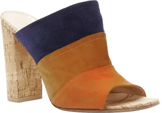 Gianvito Rossi Womens Suede Cork Mule (Authentic Pre-Loved)