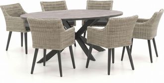 Manifesto Furniture Manifesto Matese/Fidenza ovaal 220cm dining tuinset 7-delig