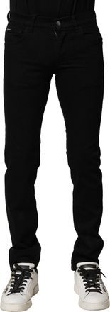 Dolce & Gabbana Mens Slim Fit Jeans - Black Cotton - Size EU 44 (Mens)
