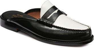 G.H. Bass & Co. Winston Loafer Mule in Black White at Nordstrom, Size 7
