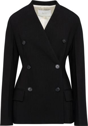 Tela Getailleerde Blazer - Dames - Blazers - Zwart - S - Leer - Jassen