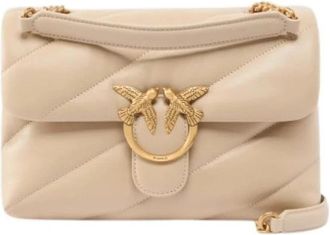 Pinko Borsa Donna Pinko - Dames - Schoudertassen - Beige - ONE Size - Leer - Tassen