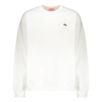 Diesel Sweatshirts, male, White, Size: XL Sweatshirt with Logo Patch