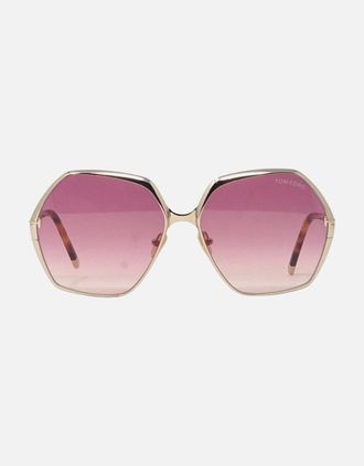 Tom Ford Womens Tom Ford Fonda 02 Ft0912 28T Gold Sunglasses - Size: ONE size