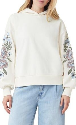 Scotch & Soda Embroidered Hooded Sweatshirt in White Cap Grey at Nordstrom Rack, Size X-Small