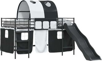 vidaXL Estructura De Litera Para Ni&ntilde;os Negro 90 X 200 Cm Metal Vidaxl