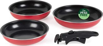 Russell Hobbs Juego De Sartenes Russell Hobbs Rh03995 Riviera De 4 Piezas Con Sistema De Sujeci&oacute;n Inteligente