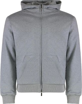 Moorer Felpa Ryan-JT con cappuccio - Grigio