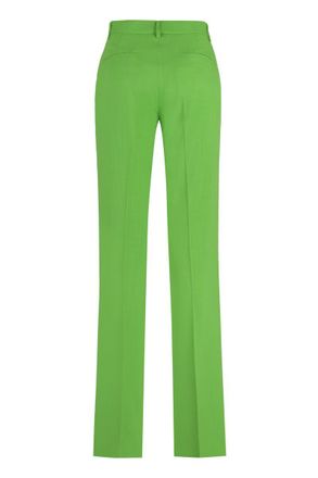 Msgm Flared Viscose Trousers