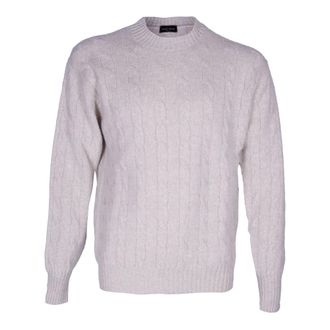 Roberto Collina Truien & Vesten, Heren, Grijs, L, Kasjmier, Rondgebreide trui