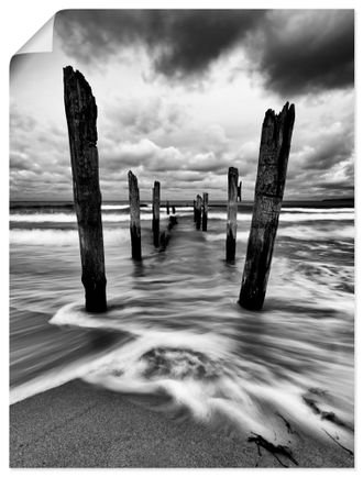 Artland Wandbild »Holzstangen am Ostseestrand« Küste 1 Stk. tlg. als Leinwandbild, Poster in verschied. Grössen