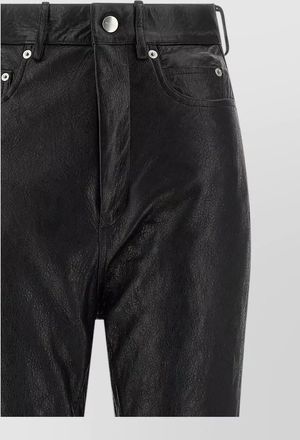 Rick Owens lamb leather flared trousers