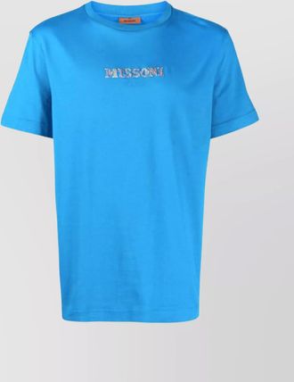 Missoni crew neck embroidered design short sleeves