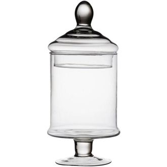 Trade Shop Trade Shop - Potiche In Vetro Cofanetto Con Coperchio H29 &Oslash;13cm Ideale Per Dolci Biscotti Oggetto Decorativo