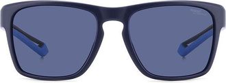 Polaroid PLD 7052/S Polarized FLL/7I Mens Sunglasses Blue Size 56